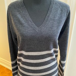 Lacoste women’s grey V-neck sweater